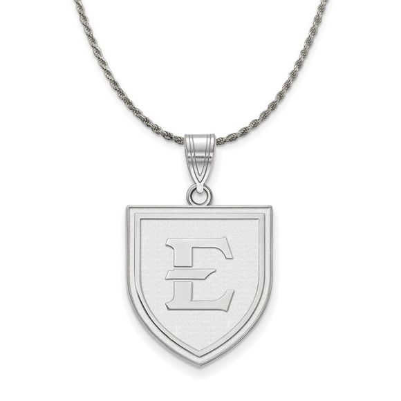 Sterling Silver East Tennessee State Large Pendant Necklace...